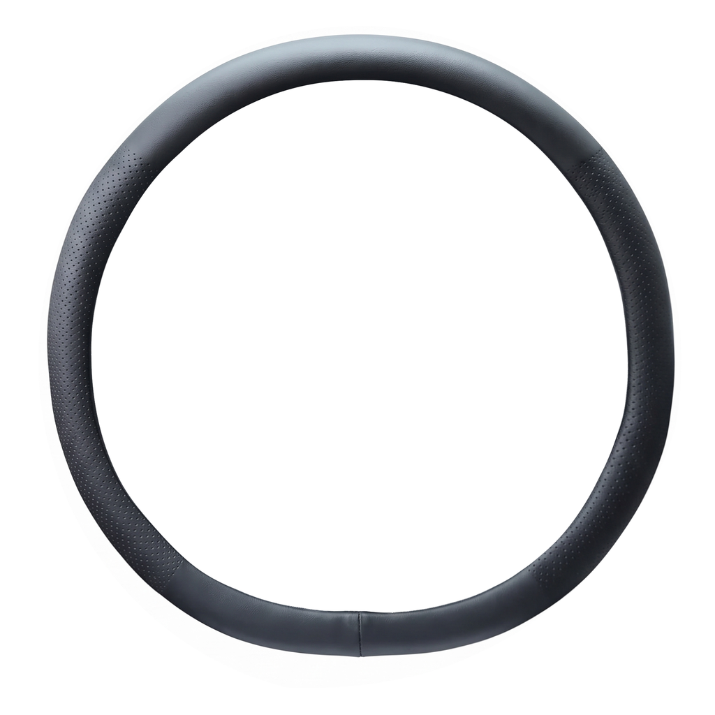 Nappa Leather Steering Wheel Cover, Black